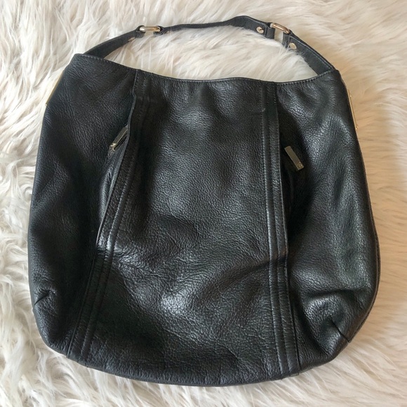 Pour La Victoire Handbags - Pour la Victoire | Black Leather Hobo Shoulder Bag Purse